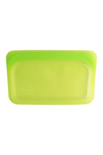 Stasher Platinum Silicone Food Storage Bags, Lime (12 Oz) | Reusable, Leakproof, Dishwasher-Safe
