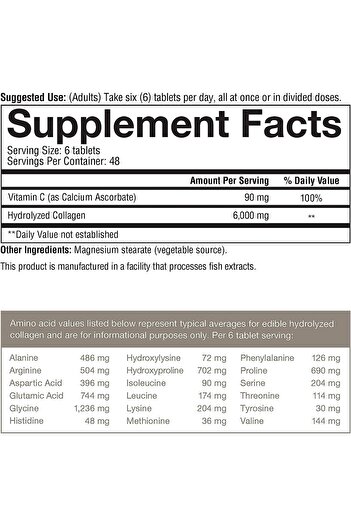 Youtheory Collagen, w/ Vitamin C - 290 Tablets - Pack of 1