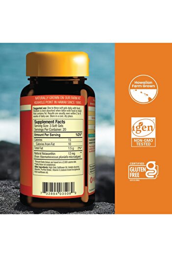 Nutrex Hawaii BioAstin Astaxanthin 4mg, 60 Softgels - Antioxidant for Eye, Skin, Joint & Immune Support