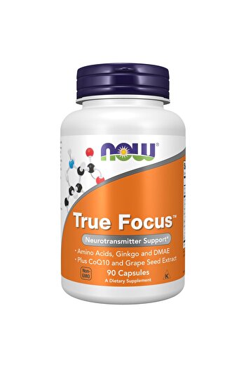 Now Foods True Focus with Amino Acids, Ginkgo & CoQ10, 90 Veg Capsules
