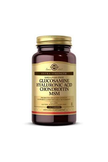 Solgar Glucosamine Hyaluronic Acid Chondroitin MSM, 120 Tablets - Supports Joint Health & Flexibility