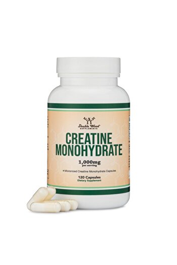 Double Wood Supplements Creatine Monohydrate Capsules - 1g, 120 Count by Double Wood