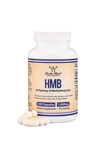 Double Wood Supplements HMB Supplement, 120 Capsules, 1000mg per Serving