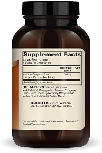 Dr Mercola Curcumin Advanced - 500mg 90 Capsules - MicroActive® Sustained Release for Maximum Absorption