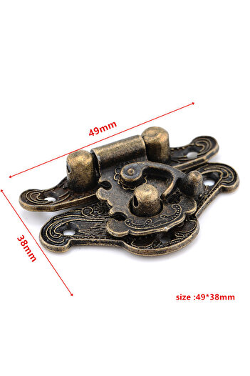 Choice Large size NAIERDI 4pcs Antique Bronze Hasp Latch Jewelry Wooden Box Lock Mini Cabinet Buckle Case L