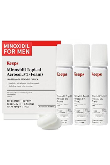 KEEPSAKE Extra Strength Minoxidil 5% for Men - 3 Month Supply (3 x 2.11oz)