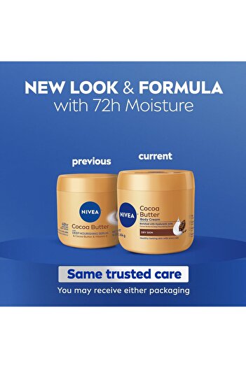 NIVEA Cocoa Butter Body Cream with Deep Nourishing Serum, Cocoa Butter Cream for Dry Skin, 16 Ounce Jar