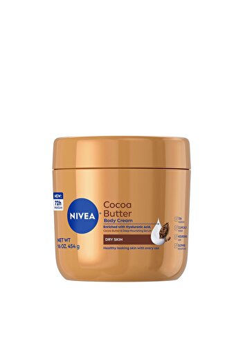 NIVEA Cocoa Butter Body Cream with Deep Nourishing Serum, Cocoa Butter Cream for Dry Skin, 16 Ounce Jar