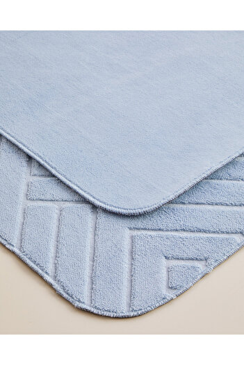English Home Twillow Bath Mat Set 60X100 cm + 50X60 cm Light Blue