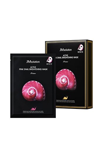 JMsolution Active Pink Snail Regenerating Mask with Vitamin B & Snail Mucin | 10 Sheets