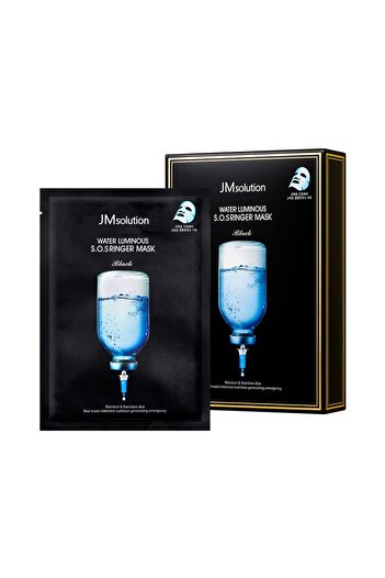 JMsolution Water Luminous S.O.S Ringer Mask Black - 10 Sheets