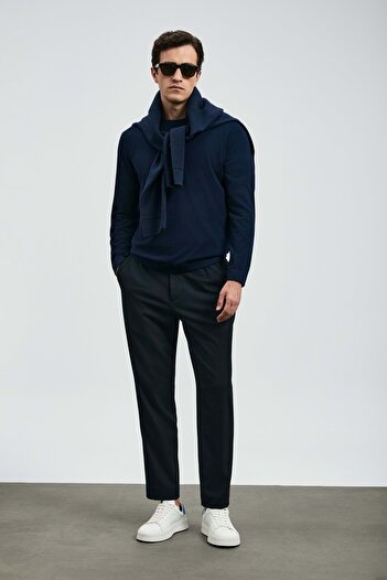 Lufian 112090148 Dean Kazak Men's Sweatshirt Dark Blue