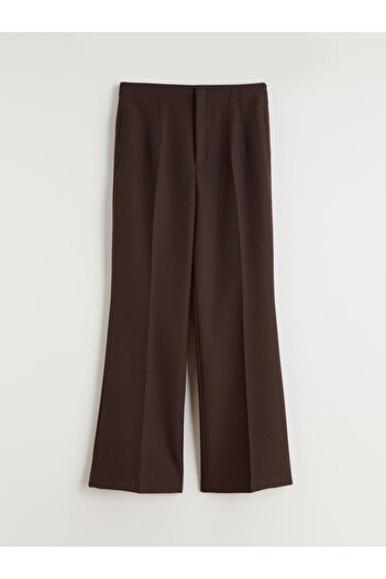 LC Waikiki Brown Slim Fit Spanish Leg Women's Trousers
