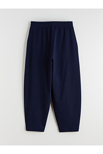 LC Waikiki Navy Blue Women's Trousers with Elastic Waist