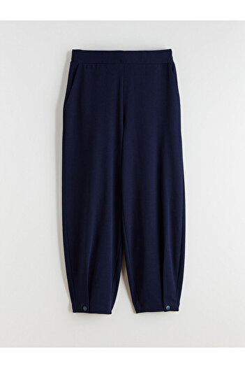 LC Waikiki Navy Blue Women's Trousers with Elastic Waist