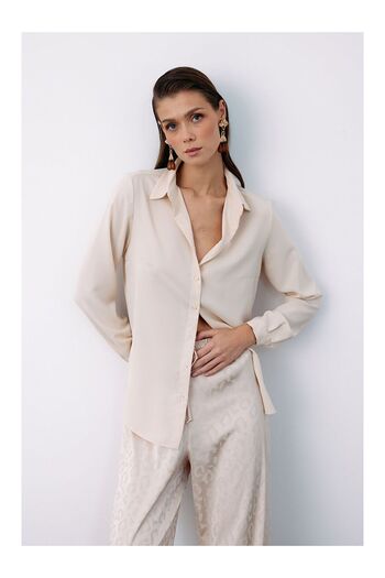 LC Waikiki Plain Classic Shirt - Beige
