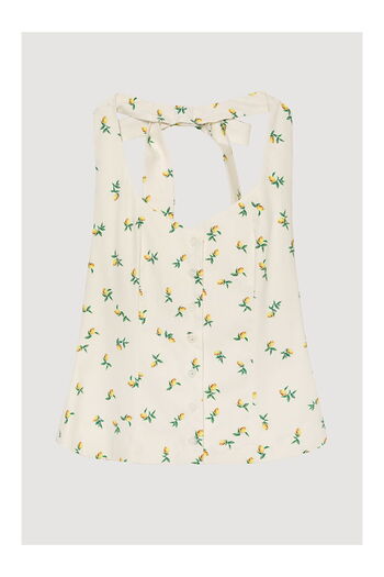 LC Waikiki Lemon Halter Neck Blouse Ecru