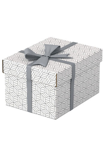 Esselte Set of 3 cardboard filing boxes 250 x 200 x 150 mm white Home Recycled