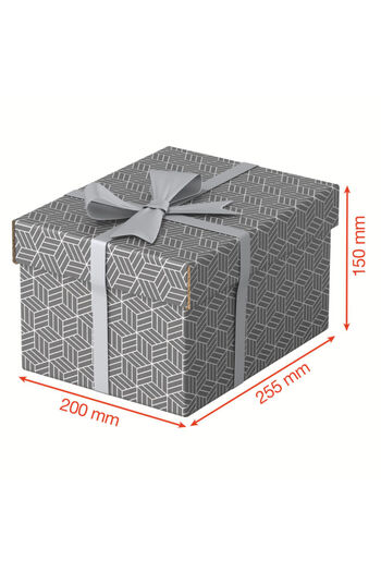 Esselte Set of 3 cardboard filing boxes 250 x 200 x 150 mm grey Home Recycled
