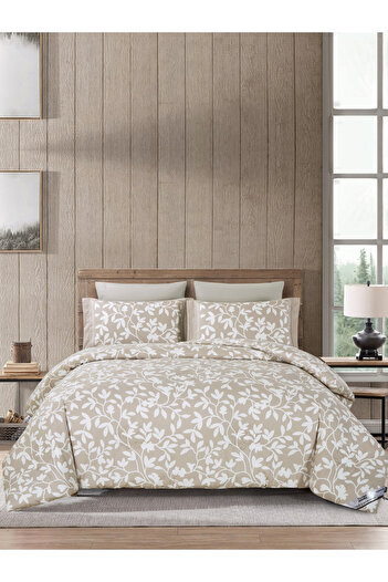 Donetella 6-Piece Comforter Set - King Size 260x240cm, Printed, All Season, Microfiber, 350 GSM Filling.