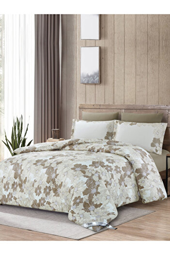 Donetella 4-Piece Comforter Set - Single Size 170x230cm, Printed, All Season, Microfiber, 350 GSM Filling.