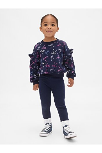 GAP Kız Bebek Lacivert Sweatshirt & Legging Tayt Set