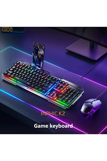 toyigoo Inphic K2 USB Wired Gaming Keyboard 104-Key Silent Gaming Keyboard for Computer Laptop I - Tygo9477-129