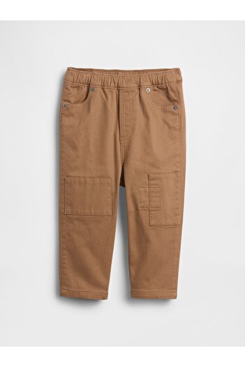 GAP Erkek Bebek Kahverengi Pull-On Barrel Pantolon