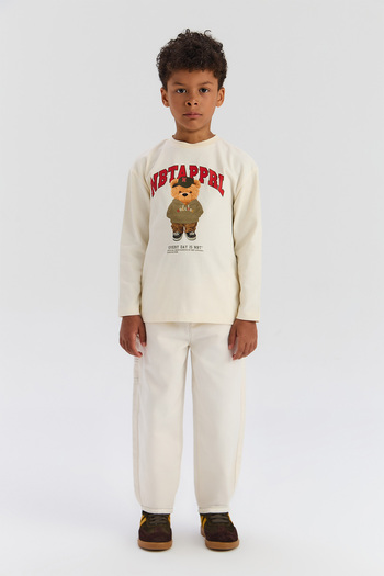 Nebbati Boy Ecru Sweatshirt