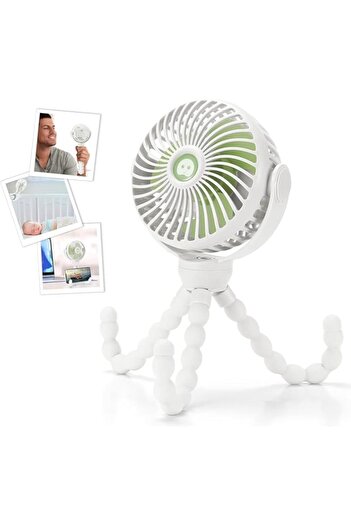 Generic Idrese Handheld Personal Portable Fan, Baby Stroller Fan, Car Seat Fan, USB or Battery Powered, with