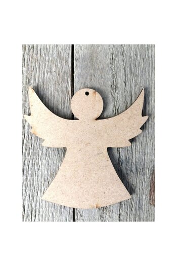 OEM Set 10 Christmas Globes MDF blank angel, dimensions 10x9.9cm