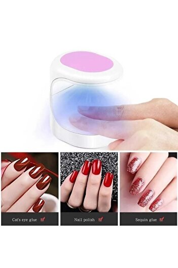 Menessa World Prosthetic Nail Permanent Nail Polish Mini Uv-Led 16Watt/3Led Dryer