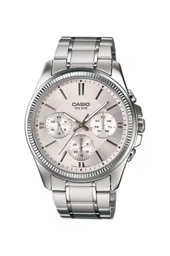 Casio Men's Analog White Dial Watch - MTP-1375D-7A