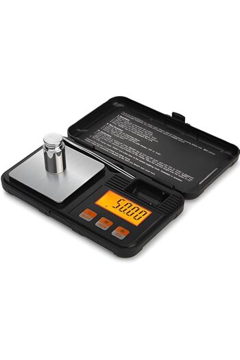 Generic Youerte Digital Scale, 200g x 0.01g Gram Scale with Pocket Size, 50g Calibration Weight,6 Units Conv
