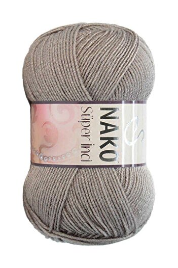 NAKO 5 τεμάχια Super Pearl Πλεκτό Σχοινί 2000 Mink