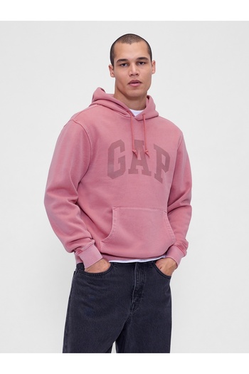 GAP Erkek Açık Pembe VintageSoft Arch Logo Sweatshirt