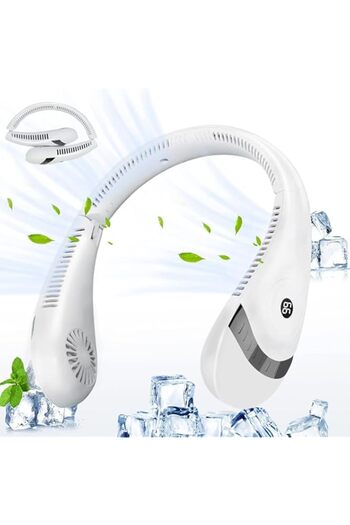 Generic MQUPIN Portable Neck Fan Rechargeable Neck Fans 360° Cooling 18 Hours, Foldable Neck Fan USB Chargi