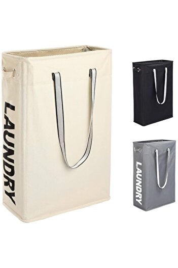 Generic NALACAL Tall & Slim Collapsible Laundry Hamper (24"), Handy Hanging Laundry Basket with Waterproof,