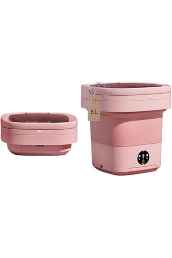 Generic Mini Portable Washing Machine with Spin Dryer, Upgraded into 11 Litre Capacity, Foldable Design Mini