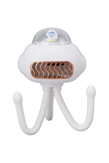 Generic Portable Mini Handheld Fan, Bladeless USB Rechargeable Octopus Fan, Outdoor Transformation Stand Sma