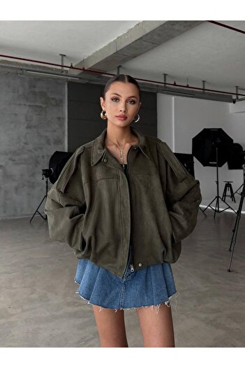 OYERGA MODA Women's Suede Jacket