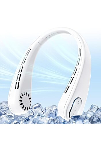 Generic HBSTUDIO Portable Neck Fan, Bladeless Personal Fan, No Hair Snagging, 3 Speeds Faster Cooling, Ultra