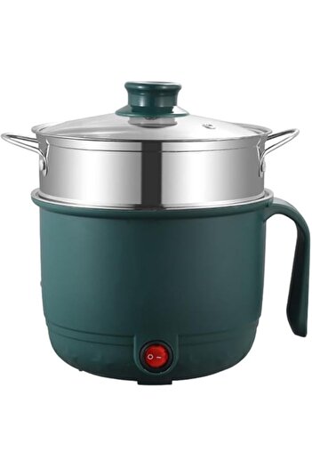 Generic Electric Pot Electric Hot Pot 1.5L Mini Pot Electric Cooker with Stainless Steel Steamer, There is O