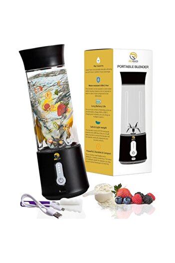 Generic RIGID FITNESS Portable Mini Blender - 500ml Cordless Mixer for Fruits Shakes & Protein Smoothies 150