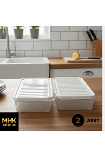 MHK Collection Medium Size Storage Container with Lid 1 Lt