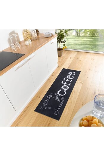 LUNA HOME "Coffee Cup" thin non-slip kitchen rug, 50x150 cm