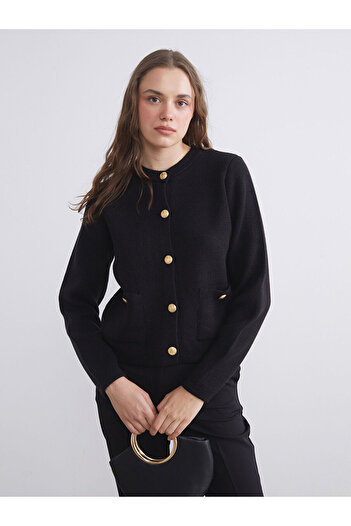 LC Waikiki Crew Neck Women's Knitwear Cardigan