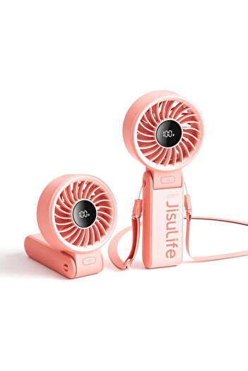 Generic JISULIFE Handheld Fan Life7,2024 Powerful Portable Fan with LED Display,3600mAh,150°Folded,5 Speeds