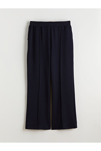LC Waikiki Navy Blue Plus Size Women's Sweatpants with Elastic Waist