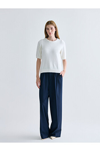 LC Waikiki Ecru Crew Neck Women's Knitwear Sweater